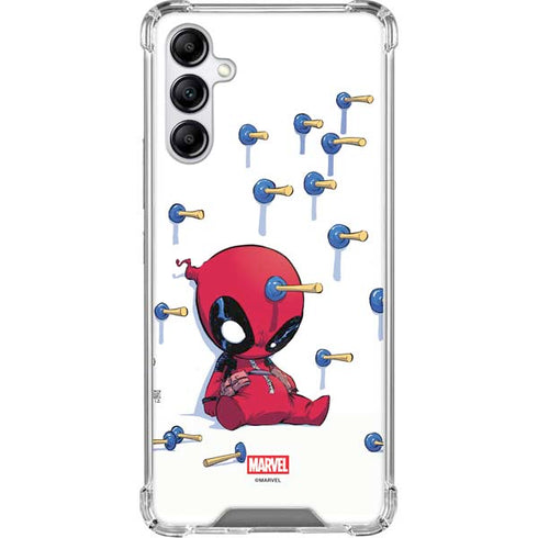 Marvel Deadpool Babypool Playing Galaxy A15 5G Clear Case